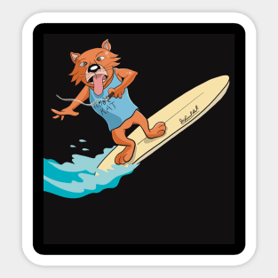Kool Kat Surfer Sticker